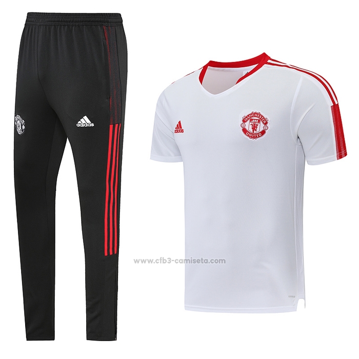 Chandal del Manchester United Manga Corta 2023-2024 Blanco